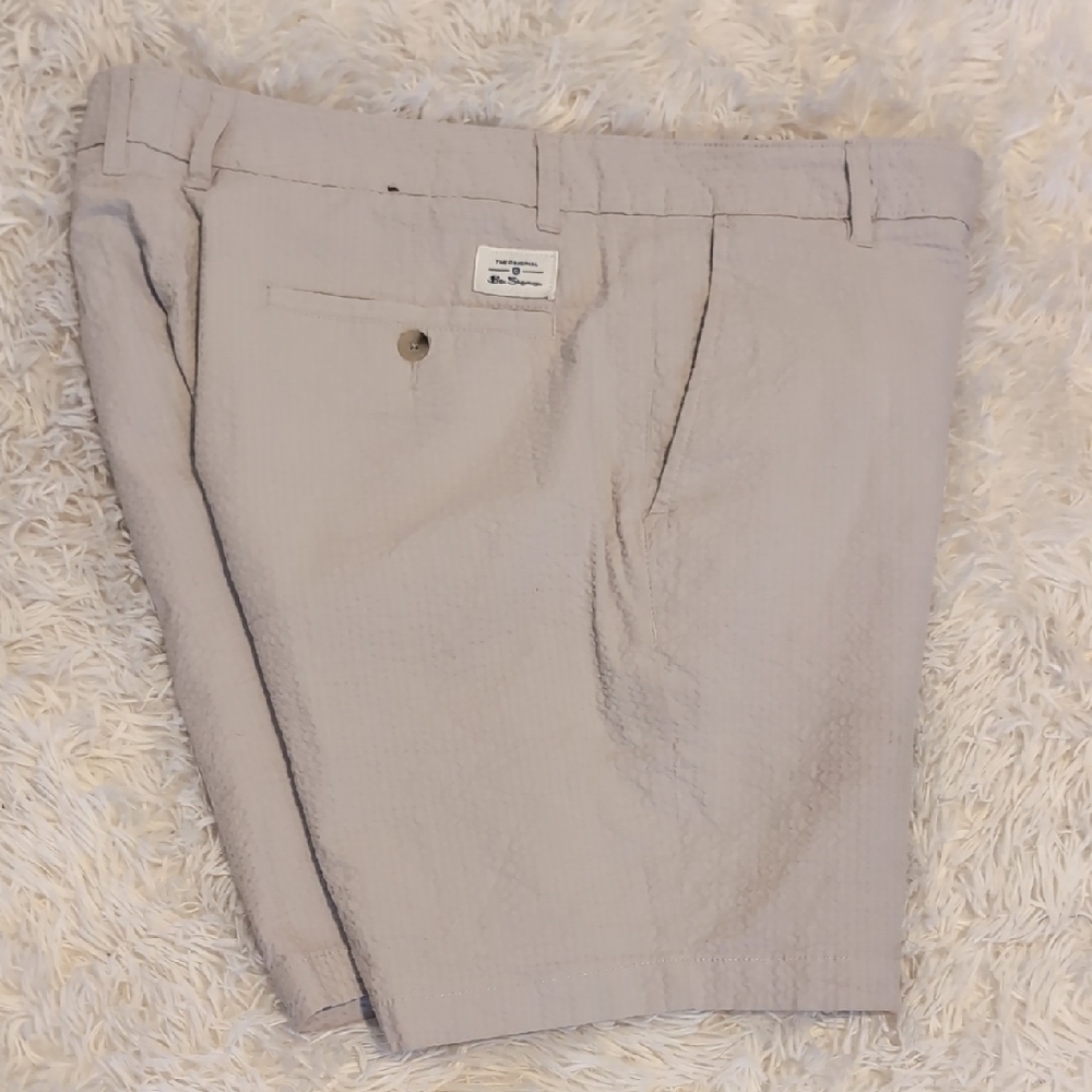 Ben Sherman Light Gray Flat Front Shorts